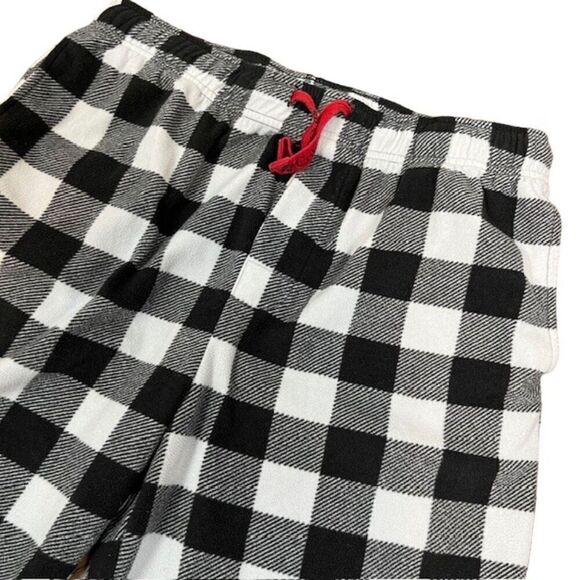Columbia Men's Buffalo Check Black and White Fleece Pajama Pants Size Medium - Picture 2 of 10